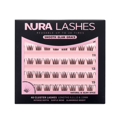 Smooth Glam Grace | DIY Cluster Lashes
