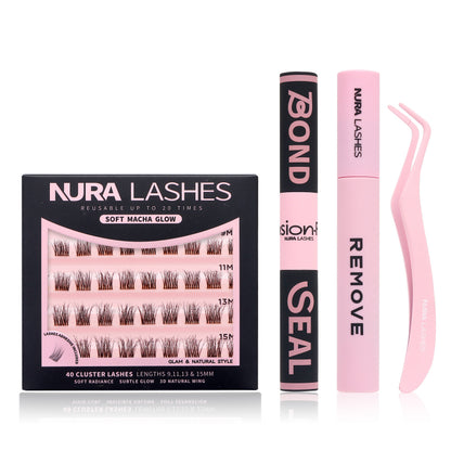 Soft Macha Glow | DIY Cluster Lashes